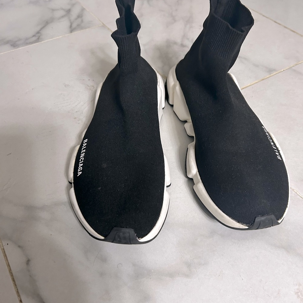 Balenciaga Black and White Sneakers